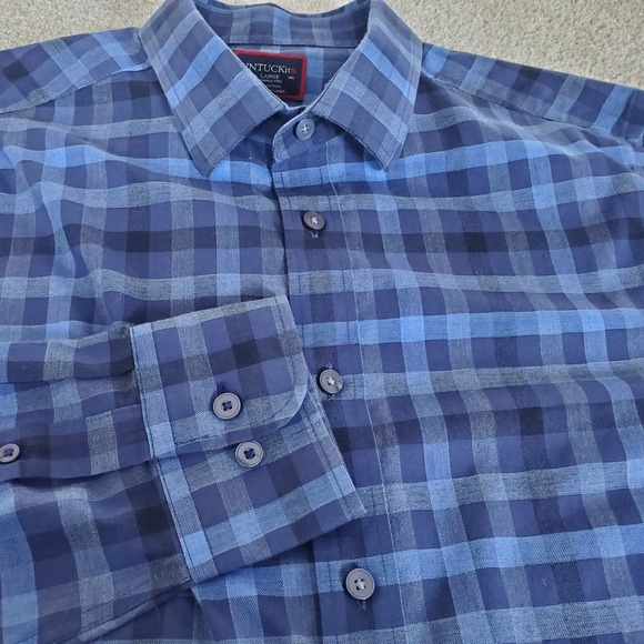 UNTUCKit Other - UNTUCKit Walton WF Men's Button Up Shirt Large Long Sleeve Blue Plaid